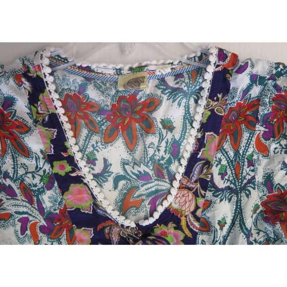 Anthropologie Women's Sz S Purple Patchwork Trapeze Paisley Floral Liika Dress - Picture 6 of 13